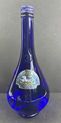 Cobalt Blue Acqua Della Madonna Teardrop Sealed Glass Bottle Italy 1997 Sealed • $35