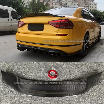 $230 • Buy For Volkswagen Vw Jetta Mk6 Carbon Fiber Rear Trunk Lip Spoiler Wing Performance