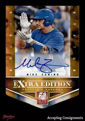 2012 Elite Extra Edition Signature Status Orange Mike Zunino ROOKIE AUTO 10/10 • $0.99