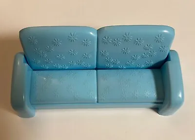 Vtg 2002 Barbie Talking Townhouse Mattel Replacement Blue Couch Sofa Fold Out • $14.99