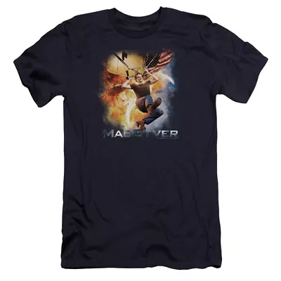 MacGyver Premium Canvas T-Shirt Poster Navy Tee • $24.29