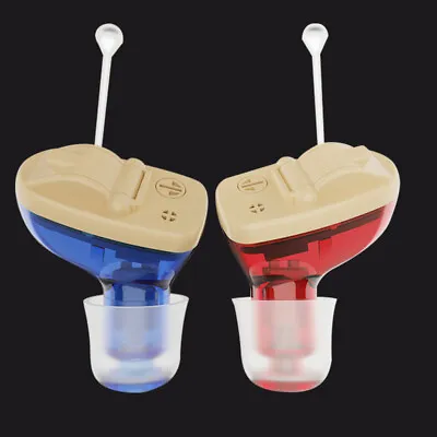 MiNi Digital Invisible Hearing Aids Small Sound Voice Amplifier Enhancer L/R • $26.99