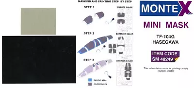 Montex 1/48 LOCKHEED TF-104G STARFIGHTER CANOPY PAINT MASK Hasegawa • $4.99