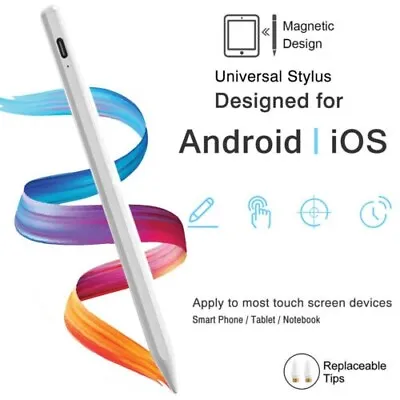 Pencil Stylus For IPad IPhone Samsung Tablet Phone Pen Capacitive Screen • £9.49
