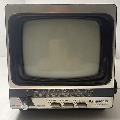 Vintage 1984 Panasonic Personal TV Portable B/W Television Antenna Not Tested • $50