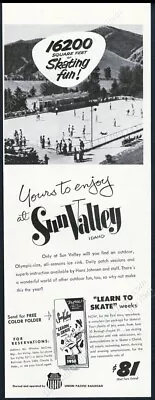 1958 Sun Valley Ski Area Ice Skating Rink Photo Vintage Print Ad • $8.09