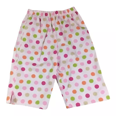 Three 3 Marthas Girls Pajama Pants Size 3 Pink Polka Dot Print Cotton Lounge NEW • $15