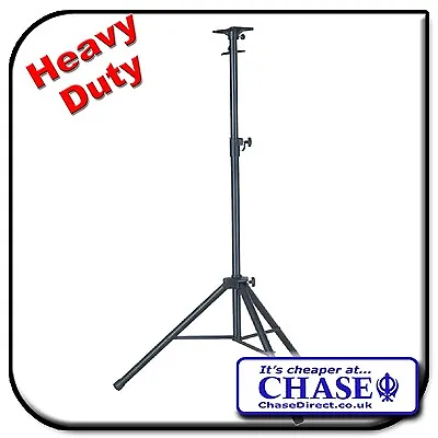 £34.39 • Buy Chase Speaker Stand CSS-80 Height Adjustable Black Tripod Universal Mount Plate-