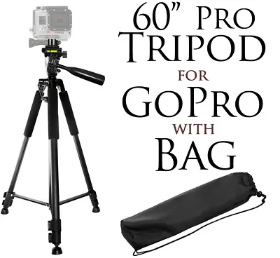 60  Inch Pro Series Camera/Video Tripod For DSLR Cameras With GoPro Mount HERO • $21.99