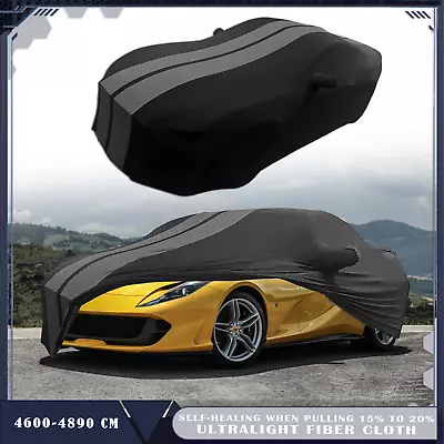 Grey/Black Indoor Car Cover Stain Stretch Dustproof For Ferrari F12 Berlinetta • $109.99