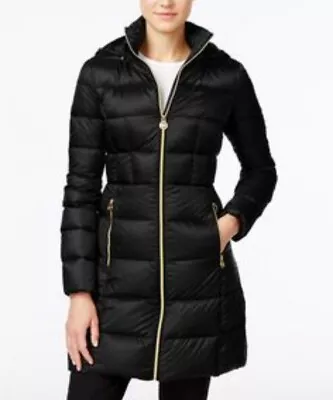 Michael Kors Packable Down Fill Quilted Puffer Down Jacket W/hood Size L • $45