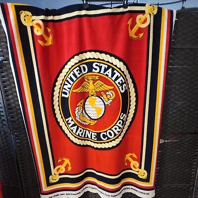 VTG USA Marine Corps Blanket Throw Sykel Enterprises 63x48 Lightweight Marines • $15.99