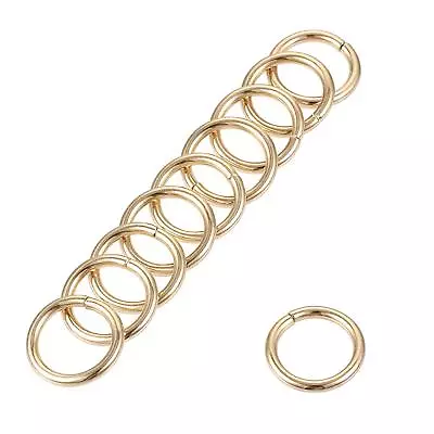 10mm Metal O Rings Non-Welded For Straps Bags Belts DIY Gold Tone 20pcs • $6.85