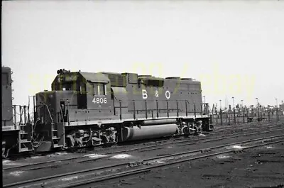 BO Baltimore Ohio EMD GP38 Locomotive #4806 - Vintage Railroad Negative • $19.45