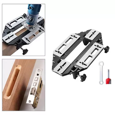 £29 • Buy Plate Router Bit Woodworking Slotting Locator Wooden Door Hinge Jig Lock Guide