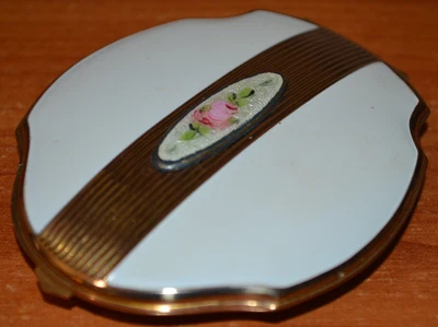 $50 • Buy Vintage Mid-Century Elgin American Women's Beauty Powder Compact W/ Mirror