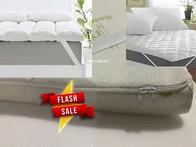 MEMORY FOAM MATTRESS TOPPERS SIMPLE TOPPER & MATTRESS PROTECTOR Premium Quality • £12