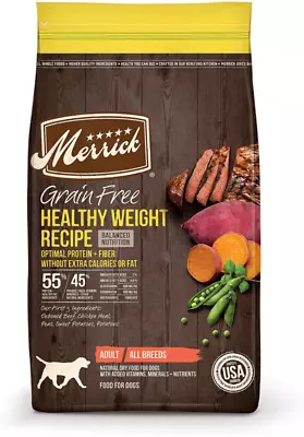 Merrick Grain Free Healthy Weight Dry Dog Food Recipes • $93.98