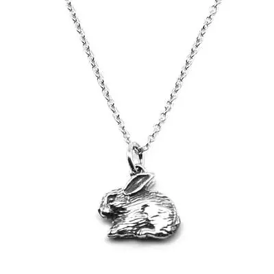 Sterling Silver Rabbit Charm Necklace #C37 • $20