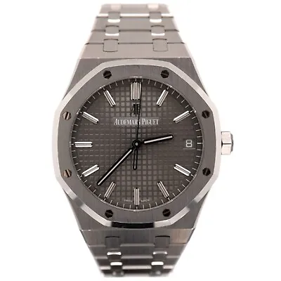 Audemars Piguet Royal Oak 41mm Gray Dial Steel Watch 15500ST Box & Papers • $38999.99