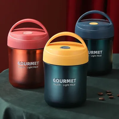 $21.88 • Buy Insulated Food Soup Cup Container Stainless Vacuum Warm Lunch Box 500ML