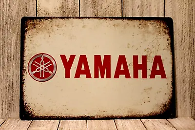 Yamaha Motorcycles Tin Metal Sign Sales Service Vintage Look Biker Garage XZ • $10.97