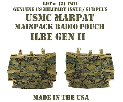 Lot Of 2 Usmc Gen Ii Woodland Digital Marpat Radio Pouch Ilbe Main Pack Rucksack • $16.95