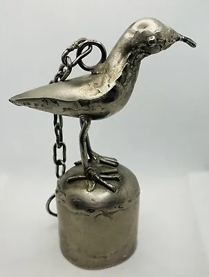 Vintage Hand Forged Steel Hanging Bird Bell • $44.99