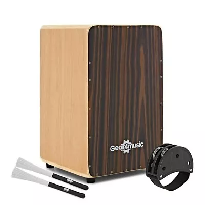 Cajon By Gear4music Ebony With Bag And Accessories • £89.99