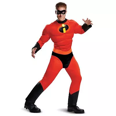 Men`s Disney Official Mr Incredible Muscle Costume Adult Superhero Fancy Dress • £57.99