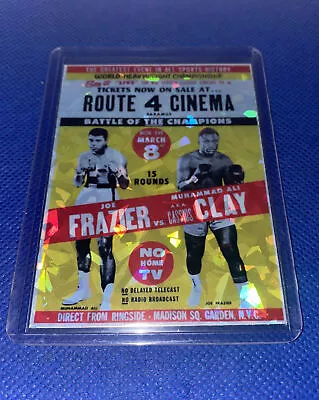 Muhammad Ali Vs Joe Frazier Custom Throwback Boxing Poster Refractor Holo Card • $11.19