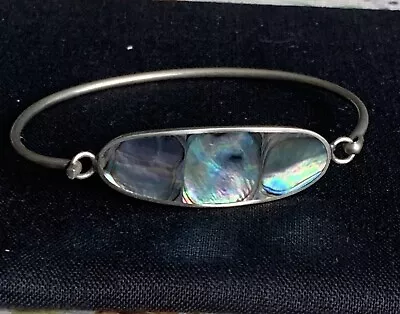 Vintage Mexico Alpaca  Abalone Mother Of Pearl / Abalone/ Bangle • £9.99