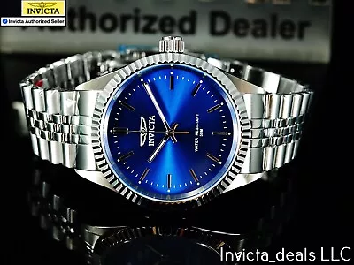 Invicta Men's Specialty JUBILEE Quartz BLUE DIAL Silver Stainless Steel Watch • $54.99