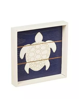 Sea Turtle Wooden Home Decor Nautical Coastal Beach Art Modern Art Decoration • £3.85