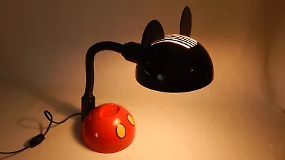 Vintage Disney Mickey Mouse Adjustable Gooseneck Kids Desk Lamp Mickey Ears • $24.99