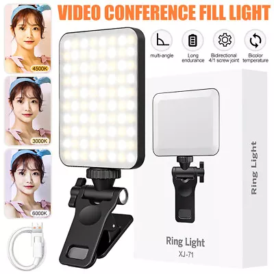 80 LEDs Fill Video Light Pocket Selfie Lamp With Clip For IPhone IPad Phone • £14.49