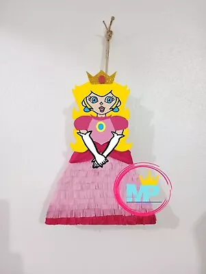 Princess Peach Mini Piñata.  Mario Bros Party Centerpiece. Party Favors. • $19.99