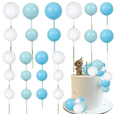 30Pcs Colorful Balls Cake Topper Mini Balloon Cupcake Toppers DIY Foam Ball C... • $11.04