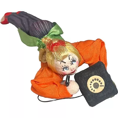 Vintage Felt Doll Teenager Girl Phone Klumpe Roldan School Japan Pennsylvania • $49.95