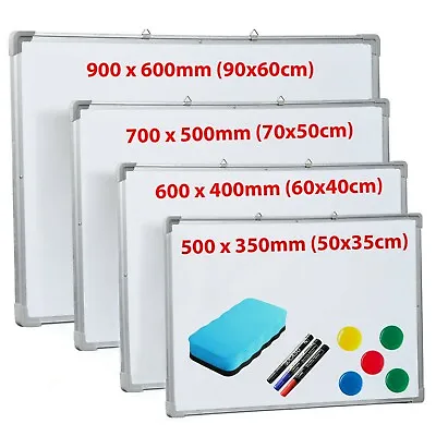£11.55 • Buy Magnetic Whiteboard Small Large White Board Dry Wipe Notice Office School Home