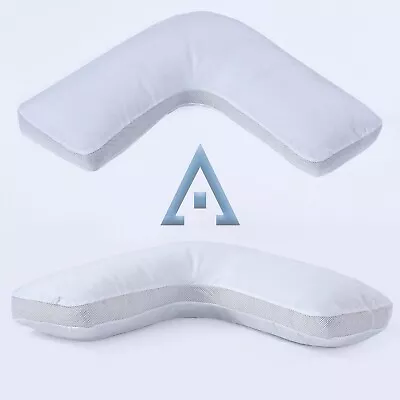 Airmax V Pillow For Neck Leg Support V Shaped Air Mesh Side Pillows Soft Cushion • £12.99