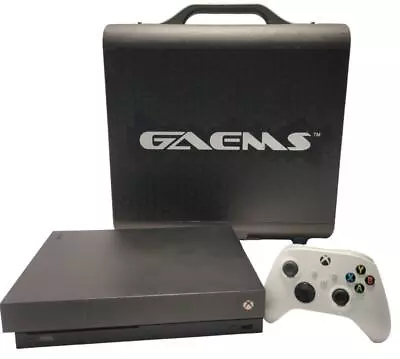 MICROSOFT XBOX ONE X 1787 1TB VIDEO GAME CONSOLE W/ GAEMS G170FHD MONITER/CASE • $229.99