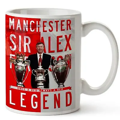 SIR ALEX FERGUSON Mug MAN UTD Football Legend Dad Fathers Day Birthday Gift LG69 • £12.95
