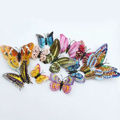 $3.33 • Buy Fridge Butterfly 12pcs Lots Magnets Refrigerator Home Kitchen Ornament