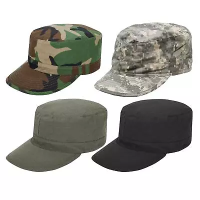 Army Hat Military Style Summer Patrol Ripstop Cap Digital Camo Black Olive • £8.54