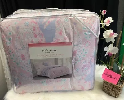 Nicole Miller Kids 5 Pc SET Twin Pink Comforter Pillows Coverlet Ballerina DANCE • $117.77