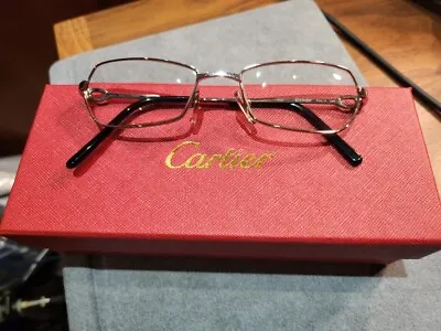 $365 • Buy Cartier Titanium Silver Wire Vintage Eyeglass Frames, With A New Case