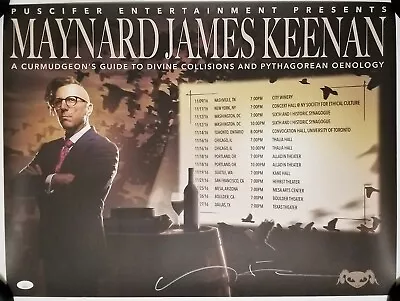 Maynard James Keenan REAL Hand SIGNED Tour Promo Poster JSA COA Tool Puscifer  • $499.99