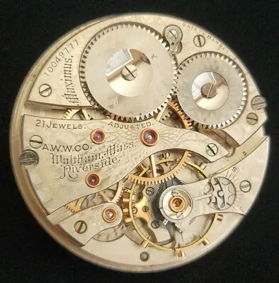 Minty 1900 Waltham Maximus 21 Jewel Size 16 Pocket Watch Movement • $16.50