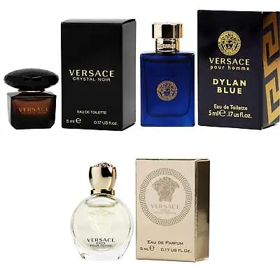 3pc 5ml Mini Versace Crystal Noir Dylan Blue Eros Women NEW! • $22.99